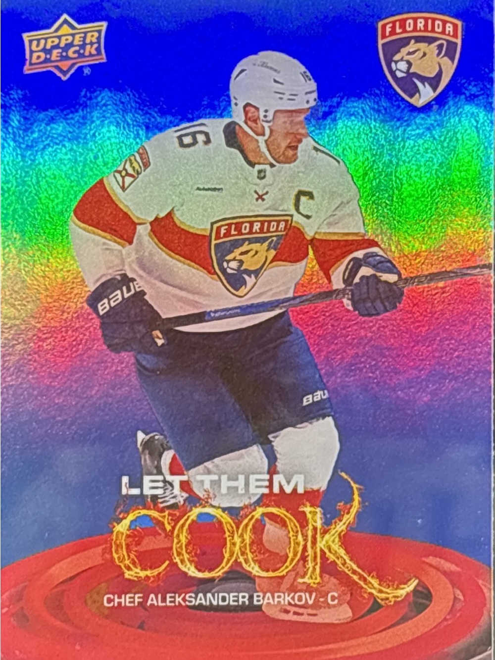Upper Deck Let them Cook Hockey Trading Card - Aleksander Barkov - Refractor